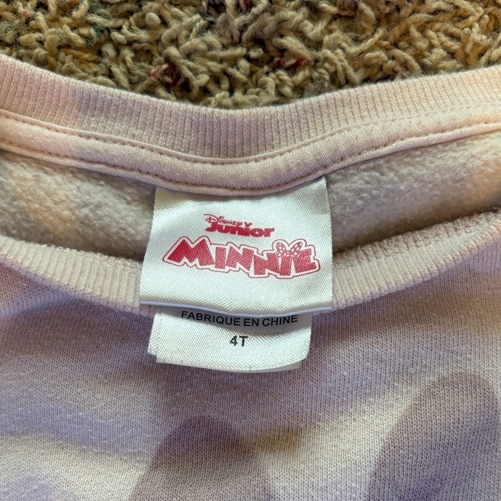 Disney Minnie Mouse Light Pink Kids Sweater - Picture 2 of 4